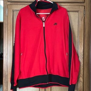 Nike Vintage Red Zip Up Jacket Size 2XL embroidered logo